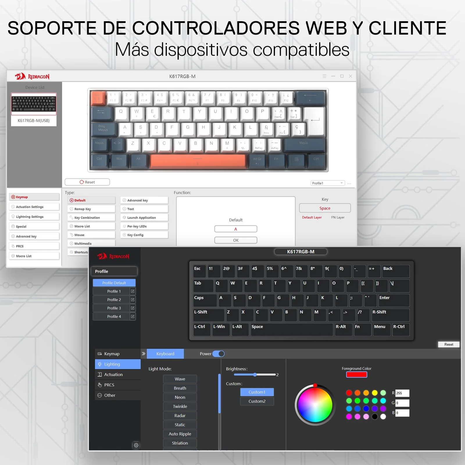 FIZZ K617 HE 60% Teclado Gaming Efecto Hall QWERTY - Image 7