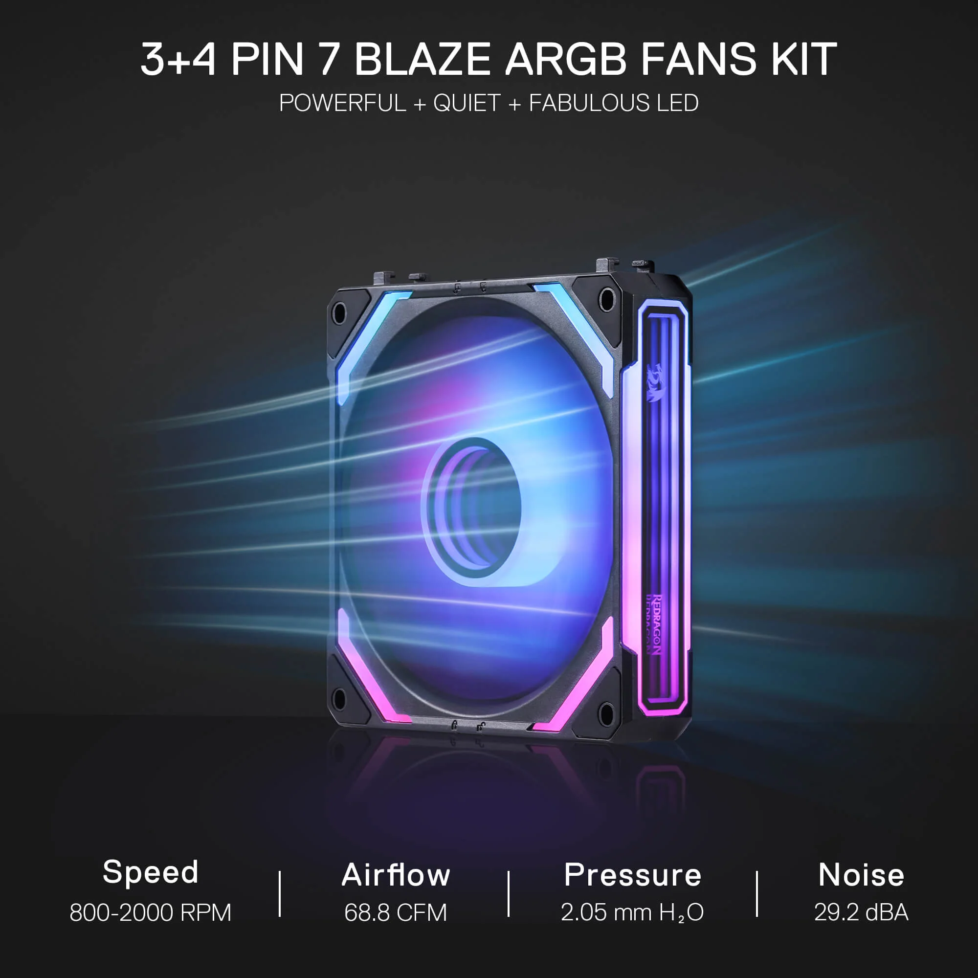 (Open-box) GCF012 Standard 120mm ARGB PC Case Fan - Image 5