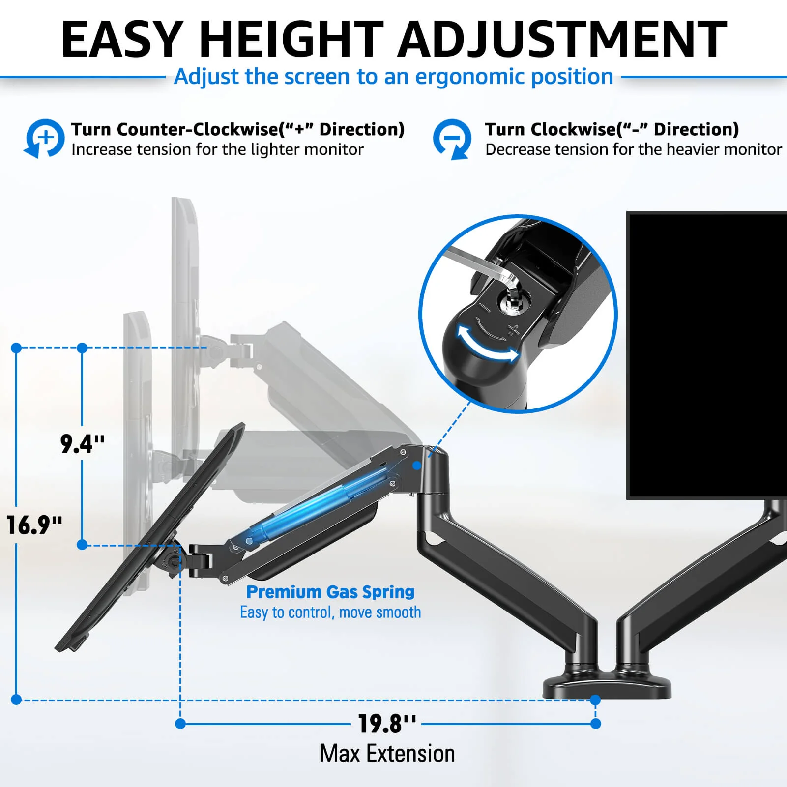 (Open-box) GMK914/GMK915 Monitor Mount Stand - Image 8