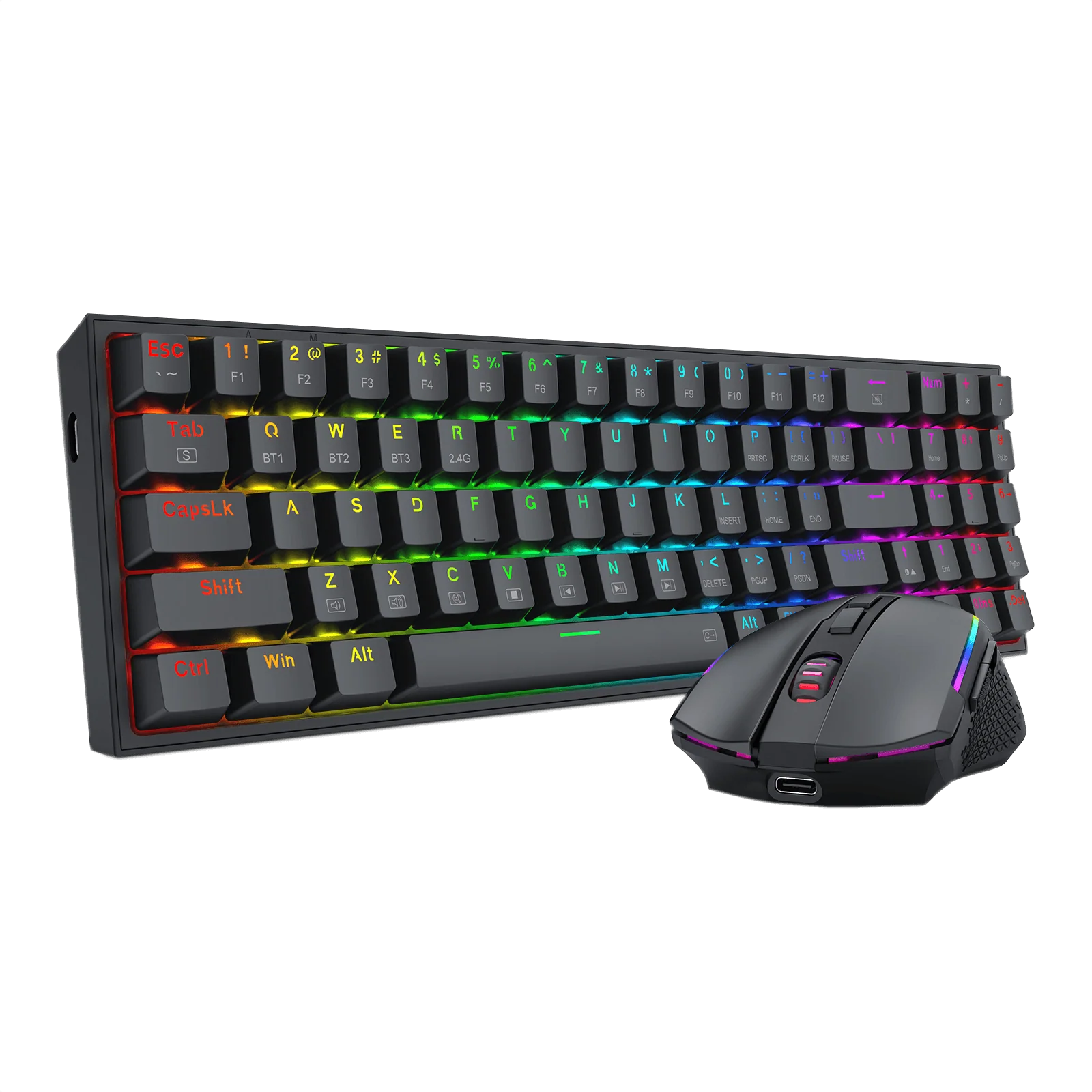 K628 75% Mechanical Gaming Keyboard M693 Gaming Mouse Tri-Modes Combo - Image 10
