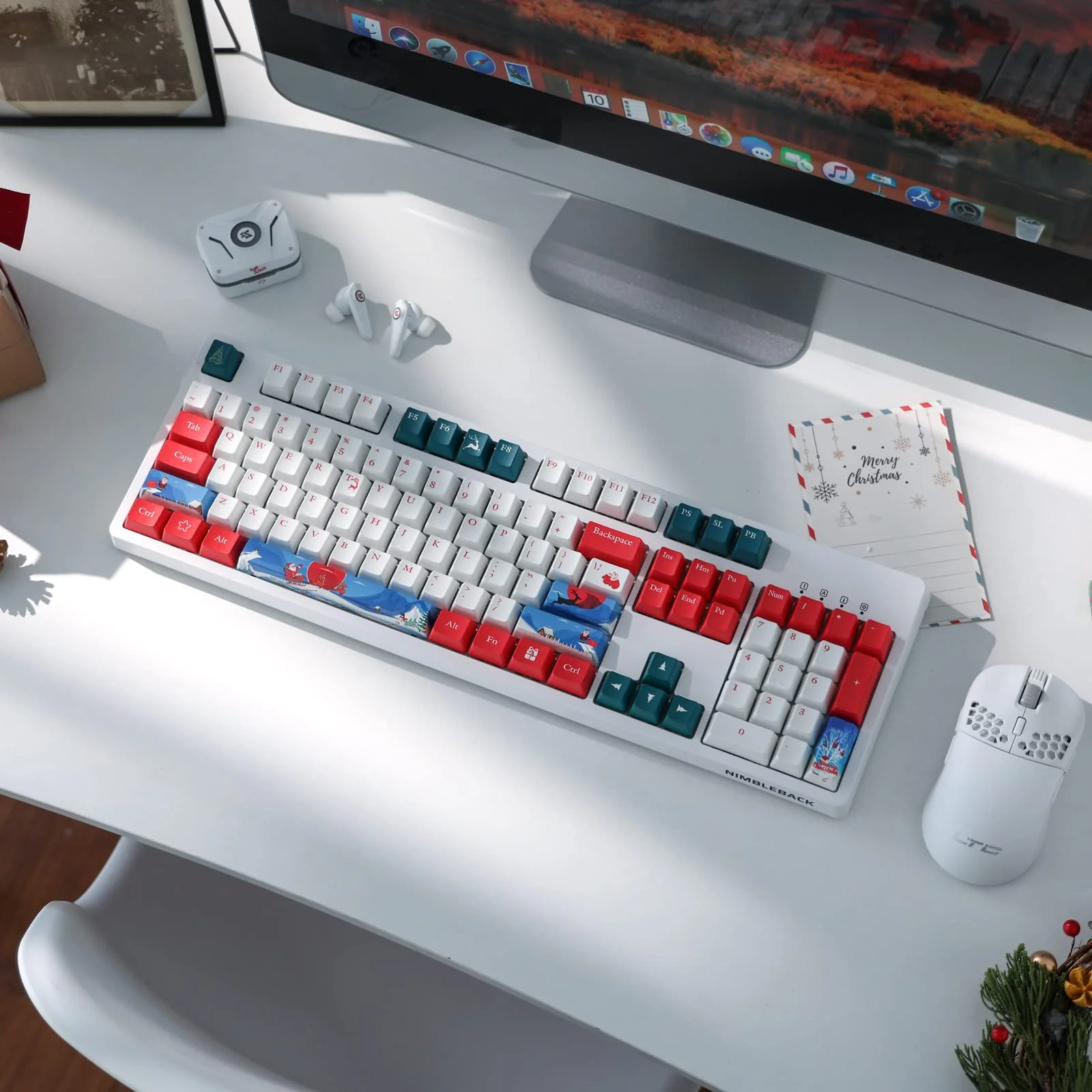 (Only Keycaps) Redragon X LTC PBT 108 Keycaps Set, Thick PBT Keycaps for Mechanical Keyboard (Christmas Limited Edition) - Image 7